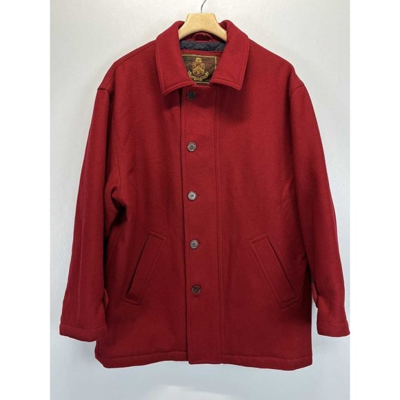 Mens Vtg Structure Wool Blend Coat Jacket Sz M GUC Quilted Lining